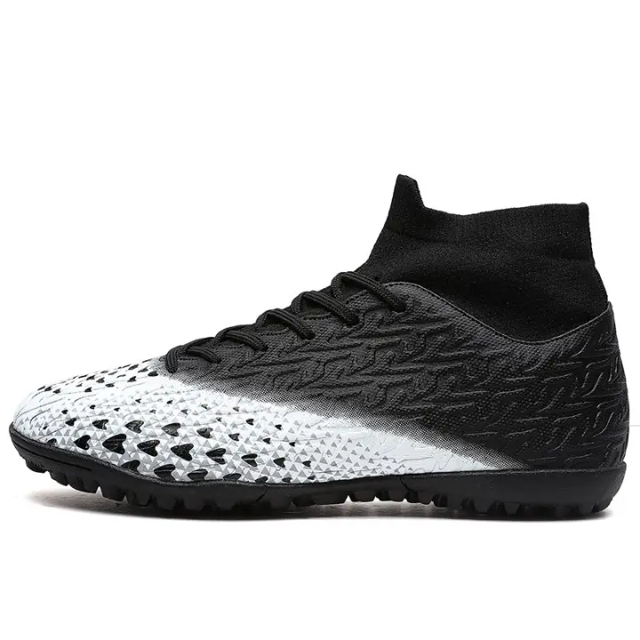 Zapatos de fútbol para hombre, zapatillas altas con cordones, antideslizantes, para fútbol sala, TF, para césped - 1