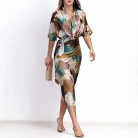 Vestido Maxi de Verano Ouwu Elegante Estilo de Oficina Casual para Mujeres - details 2