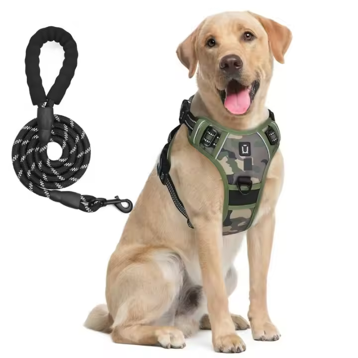 Combo de Perro y Correa, arnés de Chaleco no extensible a prueba de escape, de 5 pies Correa Con, ARN - 1