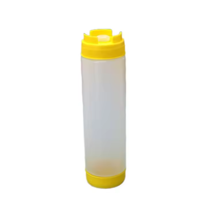 Botellas de salsa de doble cabezal de 16/20/24oz, dispensadores de aceite de oliva de gran capacidad de plástico, dispensador de salsa rellenable, ketchup - 1