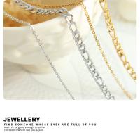 Nuevo collar de doble capa con temperamento de nicho, collar de clavícula de acero titanio con baño de oro de 18k, joyería para mujer - details 5
