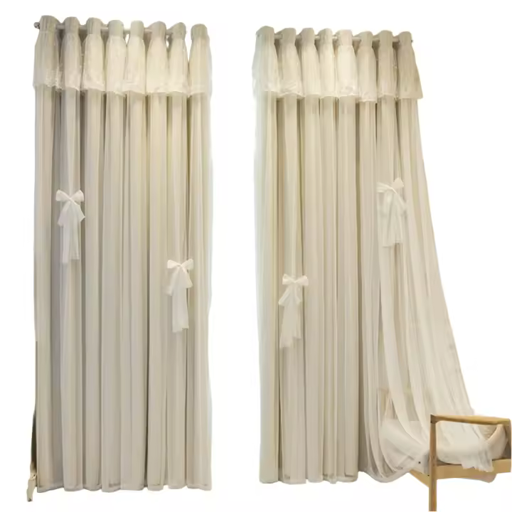 Cortinas Modernas de salón,Doble capa ,Ventana para habitación de Niños, Sala de estar, Comedor, Balcon,1 pieza - 1