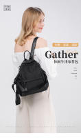 Mochila negra para mujer, bolsas de viaje impermeables para mujer, tela Oxford, bolso pequeño y bonito para niña, mochila informal de moda con estilo coreano - details 0