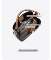 FOXER-Bolso cruzado de cuero sintético para mujer, bandolera con estampado de cubo - details 23