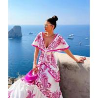 Vestido Largo Sexy y Elegante con Escote en V Profundo para Mujer Vestido de Fiesta de Verano con Tiras Ropa de Playa 2024 - details 48
