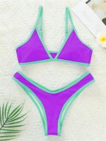 Conjunto de Bikini Retro Vintage Tanga Sexy de Moda para Mujer Estilo de Primavera/Verano 2023 - details 14