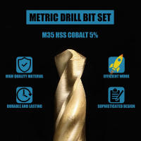 Conjunto de Brocas de Cobalto M35 5% (1mm-10mm/19pcs), Brocas de Jobber para Acero Inoxidable Accesorios de Herramientas de Mano - details 5