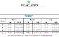 BEACHCICI Bikii Wome dos piezas verano Elegat ad Sexy sólido con Uderwire cuello cuadrado Slim Thog traje de baño para playa - details 0