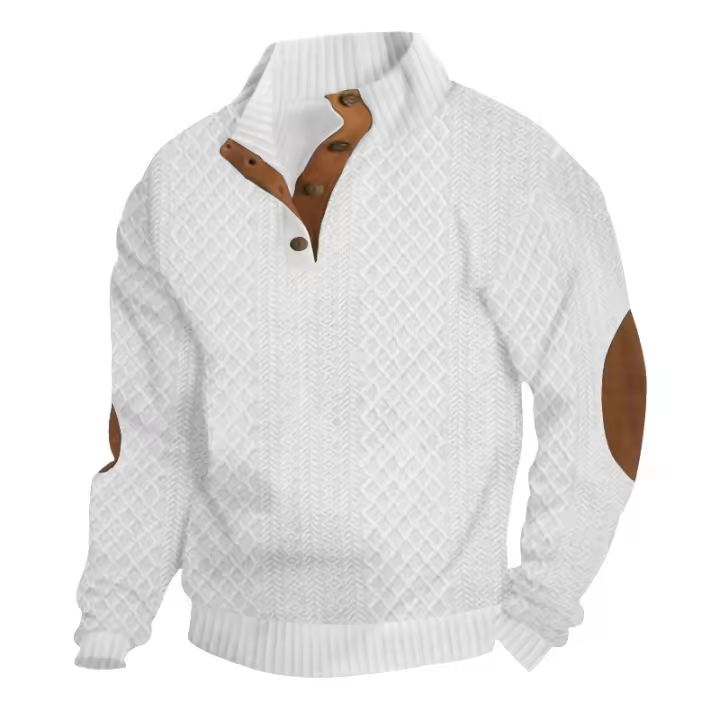 Jersey casual de ropa deportiva de cuello alto para hombre de otoño - 1