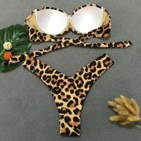 Conjunto de bikini push-pull para mujer, bikini sexy de encaje con lazo, traje de baño de dos piezas para mujer, traje de playa L 2024 - details 36