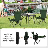 Juego de 2 Sillas de Camping Sillas Plegables, Silla de Acampada Portátil, Ligera para Picnic, Playa, Jardín, Pesca, con Portavasos, Gris - details 29