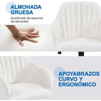 Silla de Oficina Ergonómica Reclinable Ruedas Giratorias 360° Ajustable en Altura - details 5