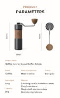 Molinillo de Café Manual con ranura cónica de acero inoxidable, molienda ajustable, eficiencia de café fuerte a café grueso - details 2