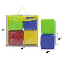 Dados Educativos para Jugar DIY, Bloques de Espuma con Bolsillos Cuadrados, Juego de 4 Juguetes para Niños y Niñas - details 1