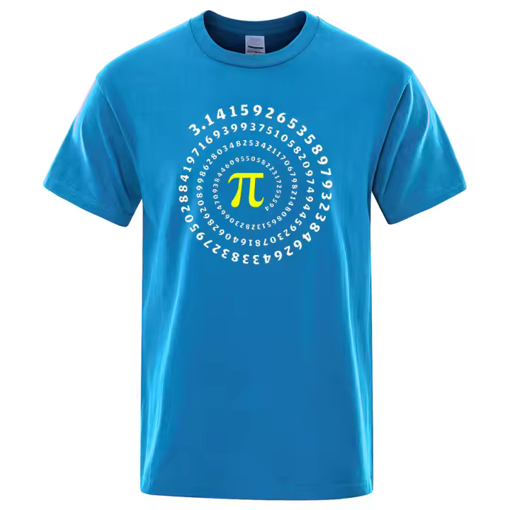 Camiseta divertida para hombre, camisetas de algodón con estampado de geometría y matemáticas en espiral, ropa de calle de manga corta - 1