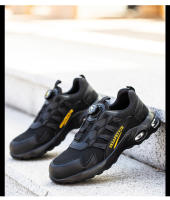Zapatos De Seguridad Para Hombre Con Botones Giratorios Y Punta De Acero Indestructibles Antipinchazos Y Con Almohadilla De Aire Botas De Trabajo Con Suela De Goma Material De Tela Y Algodón - details 27