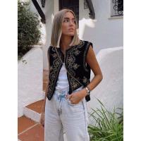 Chaleco de Terciopelo con Lentejuelas Bordados Cuello Redondo, Sin Mangas, Moda Vintage para Mujeres Primavera 2023 - details 1