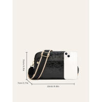 Bolso bandolera de cámara con doble cremallera, diseño cuadrado pequeño y correa ancha para mujer, nueva moda 2025 - details 11