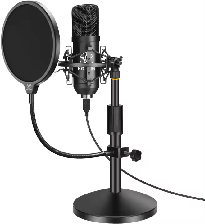Kit de Soporte de Micrófono USB para BM 800 Soporte de Estudio con Filtro de Pop - 1