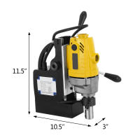 SucceBuy MD40 1-1/2 pulgadas. Prensa de taladro magnético eléctrico, perforadora de 1100W con juego de cortadores HSS de 11 piezas - details 0