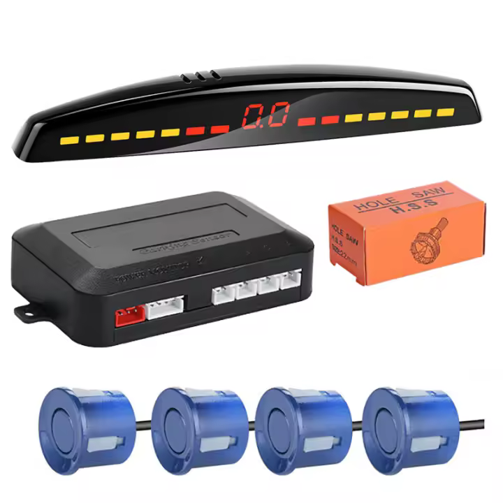 Risinglon-Sensor Parktronic para coche, Kit de Sensor de estacionamiento LED, pantalla de Radar, Monitor de respaldo, sistema Detector, 22mm - 1