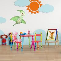 Juego de Mesa y Sillas para Niños Multicolor 2 Sillas, Madera, Minimesa y Minisillas, 44,5 x 60 x 40 cm - details 1