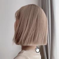 Peluca japonesa Cos de verano, dulce y corta, pelucas con malla frontal rosa y marrón, diadema, pelucas naturales frescas de Cosplay de Lolita, juego de rol - details 6