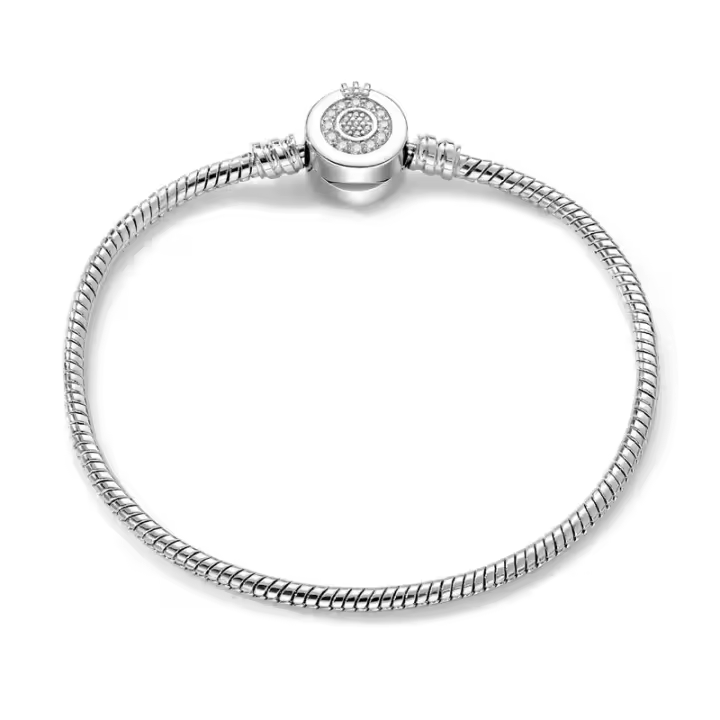 Pulsera Pandora con cierre de corazón de amor Cadena de serpiente europea - 1
