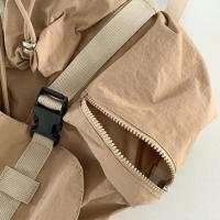Mochilas con cordón de Color sólido, bolsos de hombro fruncidos ligeros de nailon, mochila escolar informal para estudiantes de gran capacidad para adolescentes - details 16