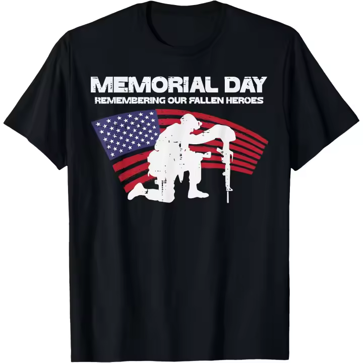 Camiseta patriótica con bandera de EE. UU. del Día de los Caídos para hombre - 1