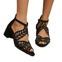 Sandalias de moda de verano para mujer, zapatos informales con tacones altos calados - details 3