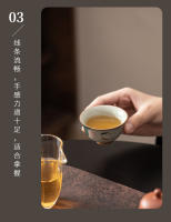 Juego de Kung Fu Ge kiln dibujado a mano, artículos de cerámica, taza de té esmaltada maestra, bolsa, regalo de empresa - details 11