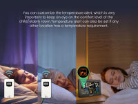 Estación de Tiempo Inalámbrica Q3 Control de Alarma de Sensor Interior y Exterior Horómetro Digital - details 2