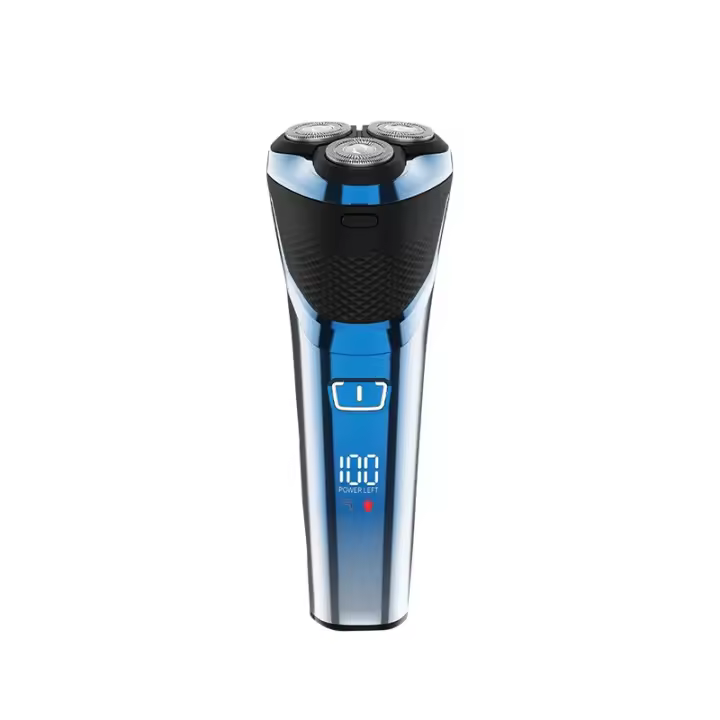 Kemei-afeitadora rotativa eléctrica recargable para hombre, máquina de afeitar húmeda y seca con pantalla, IPX7, lavable, batería de gran capacidad de 2000mah - 1