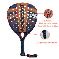Raqueta de pádel Babolat de 12K para adultos, raqueta de tenis profesional de fibra de carbono suave con cara de EVA, raqueta de tenis profesional con funda para bolsa de paleta - details 4