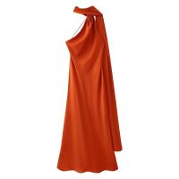 BUNO-Vestido de fiesta con cuello Halter y cinta de satén para mujer, vestidos elegantes sin espalda y hombros descubiertos, batas lisas para primavera 2025 - details 16
