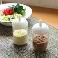 Tarro redondo con tapa, cuchara, botella, tarro sellado para condimentos, organizador de cocina - details 5