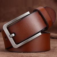 Cinturón de cuero genuino para hombre, hebilla retro, cinturón de piel de vaca versátil, 125 cm, regalo para hombre - details 2