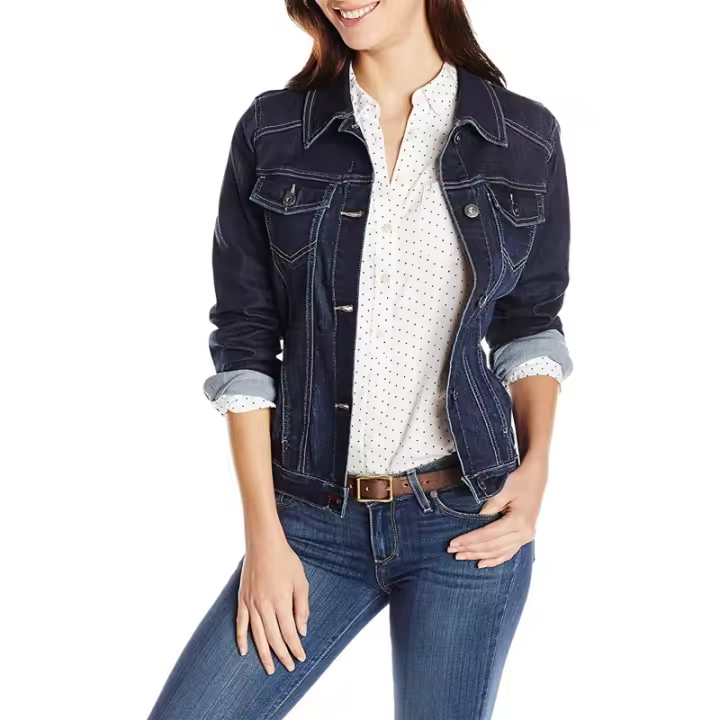 Nuevo estilo, chaqueta de mezcla de algodón tejida europea y americana, ropa de mujer - 1