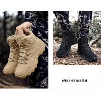 Botas De Entrenamiento De Combate Tácticas Mejoradas Para Hombre, Zapatos De Senderismo De Respuesta Rápida Antidesgaste Para Acampar Al Aire Libre, Zapatillas De Pesca Y Caza Para Hombre - details 15