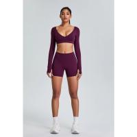 Pantalones cortos deportivos de cintura alta Control del vientre Hip Lift Ropa deportiva Pantalones cortos de yoga para mujer - details 10