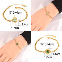 Pulsera Colgante de Piedra Natural de Acero Inoxidable 316L Cadena de Pendiente de Turquesa para Mujeres Regalo de Joyería de Moda - details 4