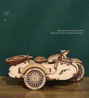 Rompecabezas de madera 3d para niños, conjunto de modelos de construcción mecánicos Montessori DIY, juguetes para construir motocicletas, dirigibles, coches, trenes - details 5