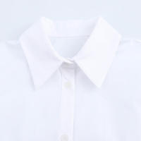 Camiseta corta de popelina con doble cinturón para mujer Top de estilo dulce y picante - details 2