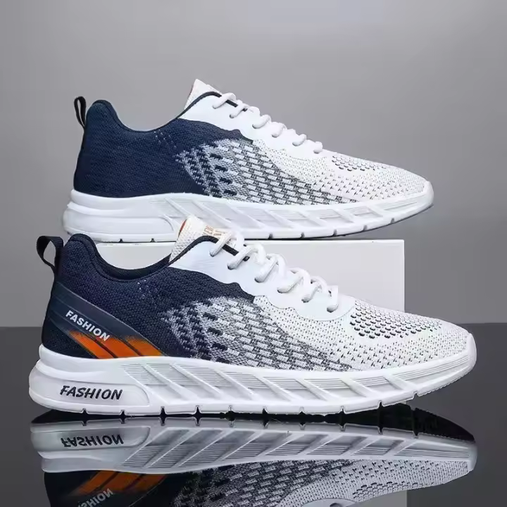 Zapatillas deportivas de punto transpirables para hombre, calzado informal para gimnasio, entrenadores atléticos, trotar al aire libre, Tenis - 1