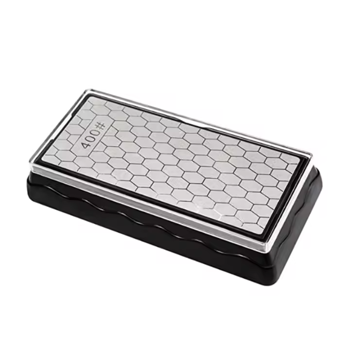 Piedra de afilar de diamante de doble cara, placa de superficie de panal de afilar con Base antideslizante (grano 400/1000) - 1