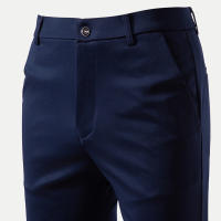 Pantalones Casuales Para Hombre Verano Primavera Pantalones De Negocios Clásicos Café Flexible Ropa De Escritorio - details 6
