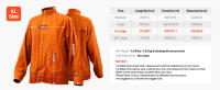 SucceBuy Chaqueta de soldadura resistente a las llamas - Tamaño XL, chaqueta de seguridad de cuero de vaca duradera, impermeable y resistente al calor - details 6