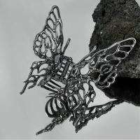 Pinza Para El Cabello En Forma De Mariposa De Plata Brillante Con Geometricas Y Rosa Para Mujeres Y Niñas Accesorio De Moda Para Peinado - details 1