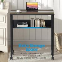 Escritorio Plegable Pequeño Estante de Almacenamiento con Ruedas Montaje Fácil - details 29